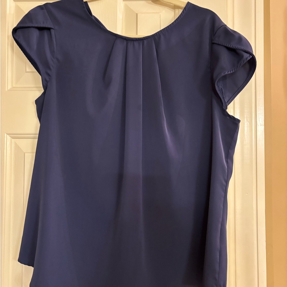 Elegant Navy Blue Women's Top